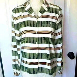 Vintage Liz Claiborne 80s Blouse NWT Shoulder Pads